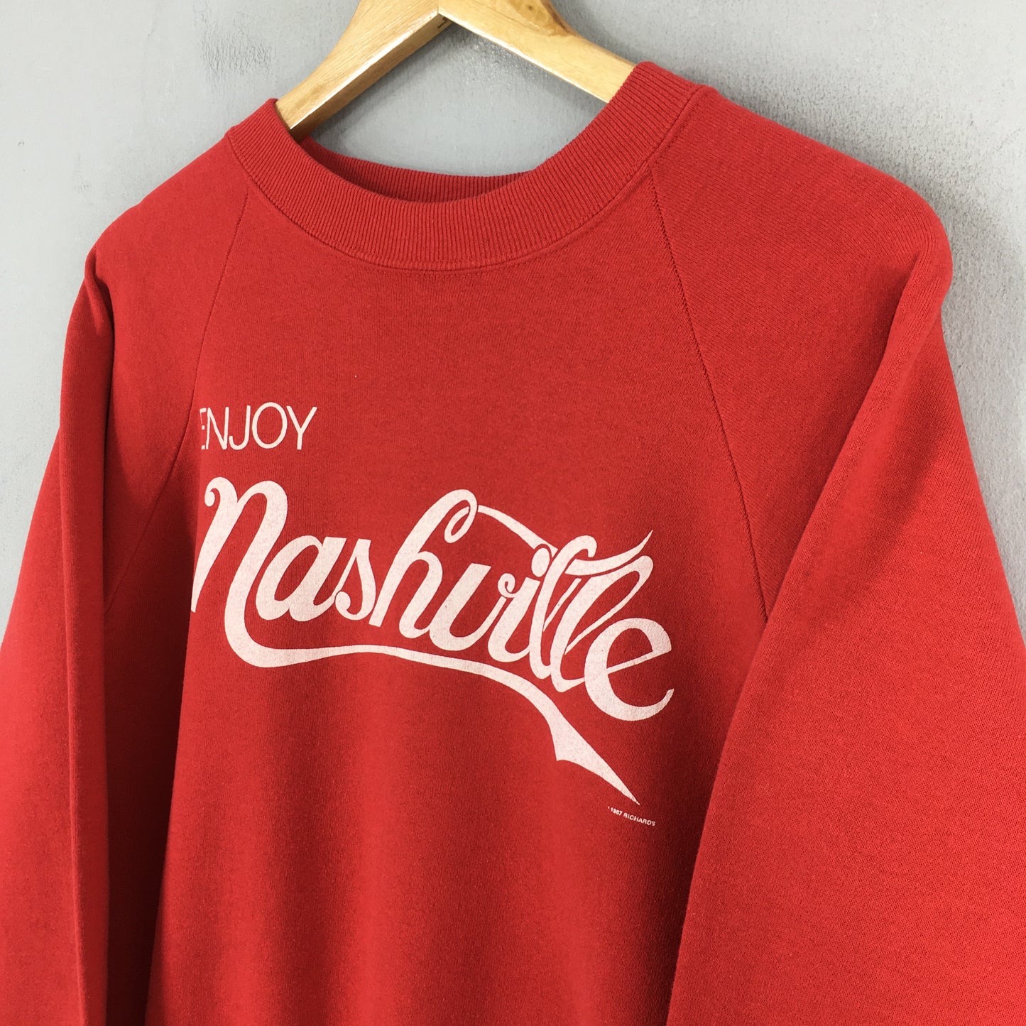 Enjoy Nashville Red Sweatshirt Large