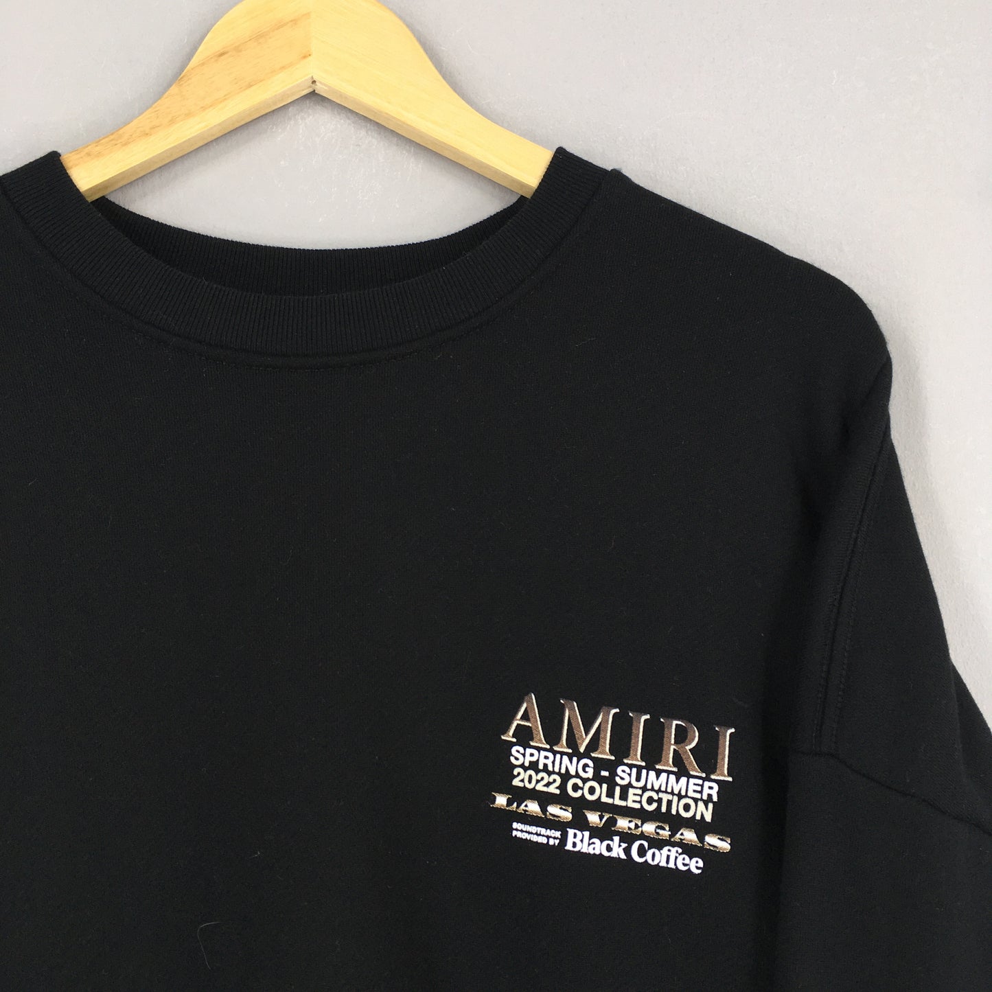 Amiri Black Coffee Summer Spring 2022 Sweatshirt Medium