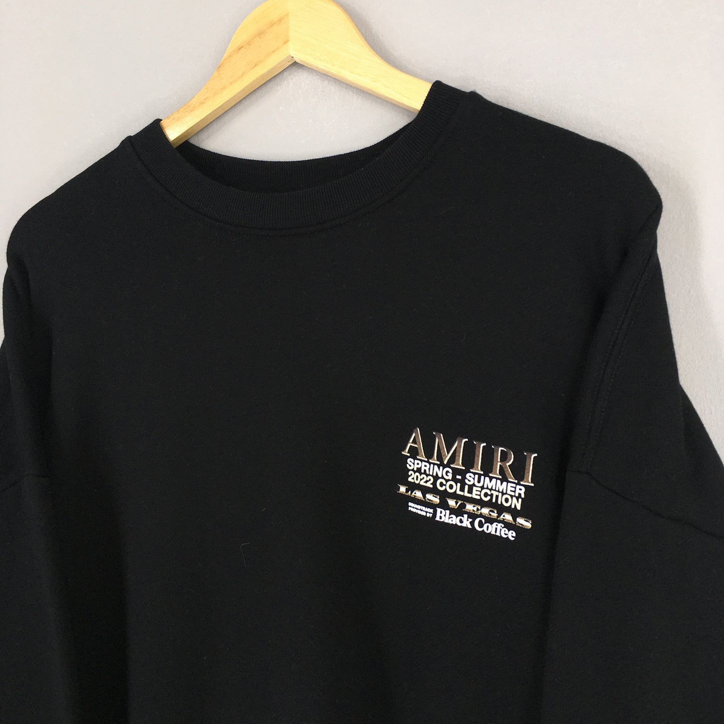 Amiri Black Coffee Summer Spring 2022 Sweatshirt Medium