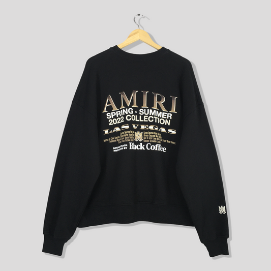Amiri Black Coffee Summer Spring 2022 Sweatshirt Medium