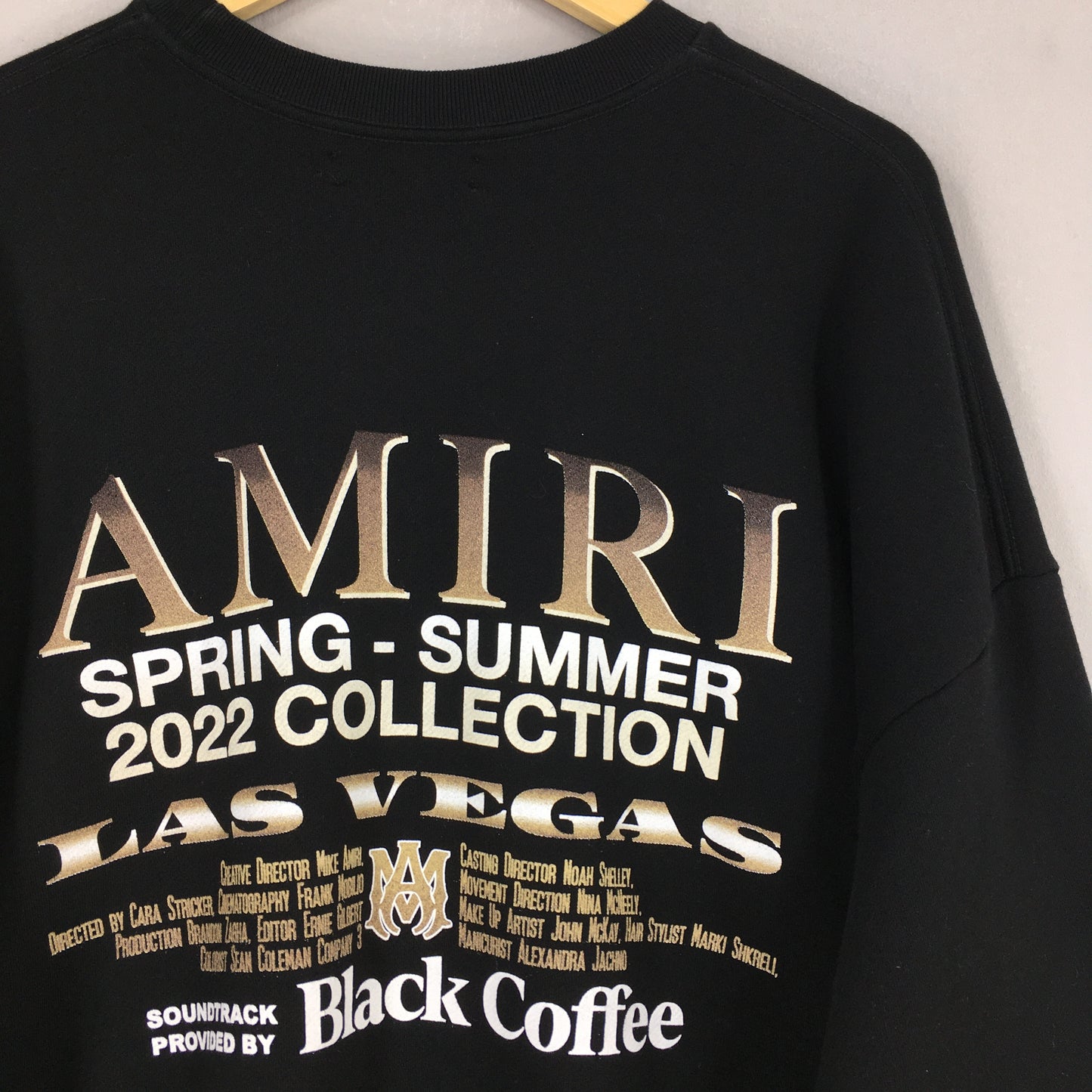 Amiri Black Coffee Summer Spring 2022 Sweatshirt Medium