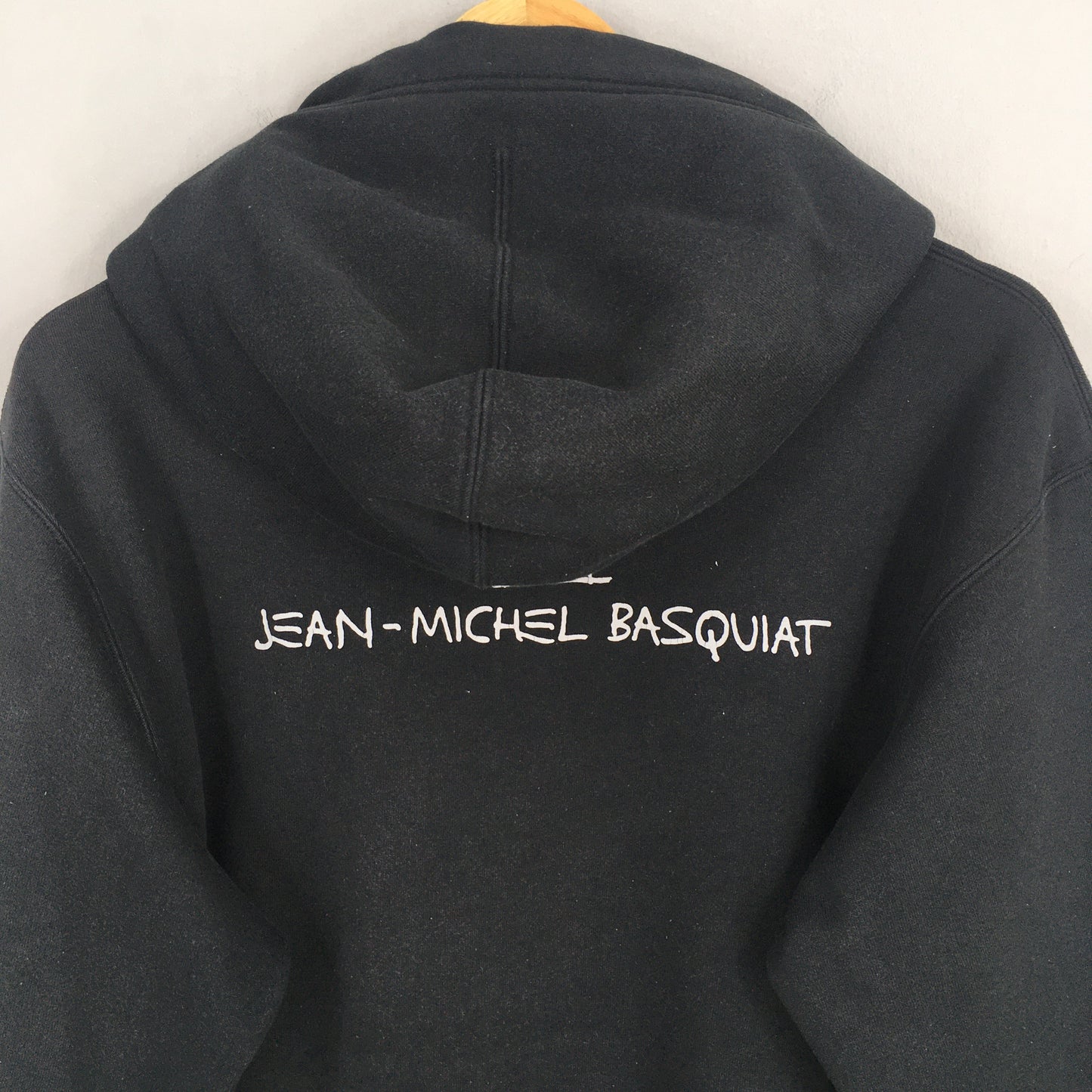 Vintage Jean-Michel Basquiat Pop Art Black Hoodie Sweatshirt Medium