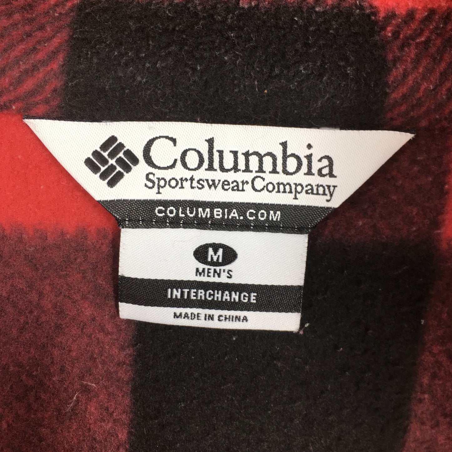 Columbia Sportswear Tartan Plaid Red Checkered Fleece Sweatshirt Medium