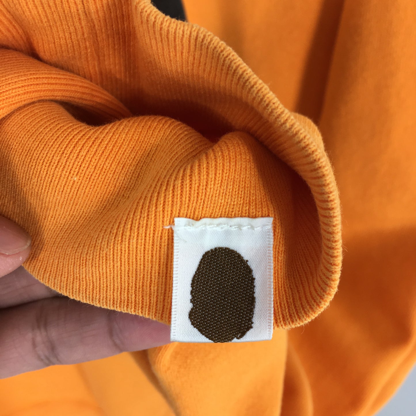 Bape Shark A Bathing Ape Orange Sweatshirt Large