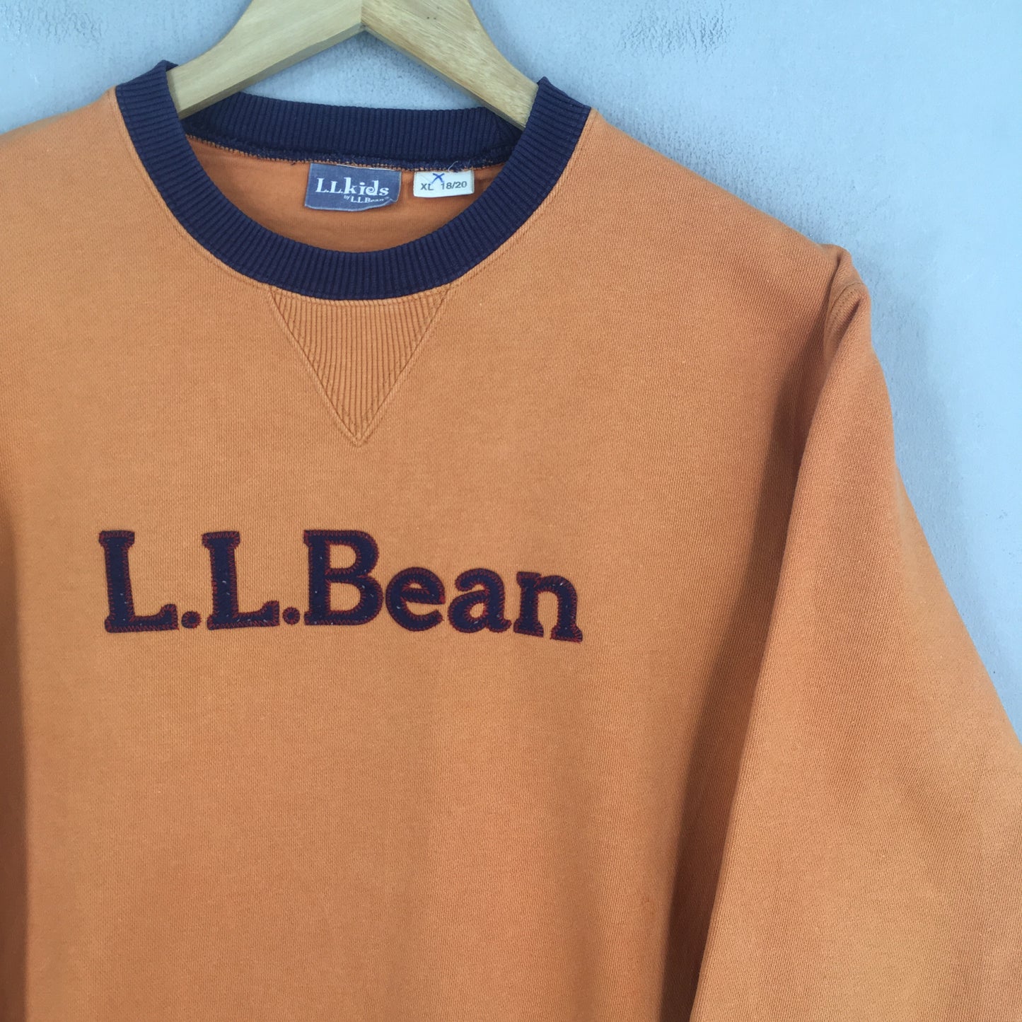 LL Bean Usa Orange Sweatshirt Small