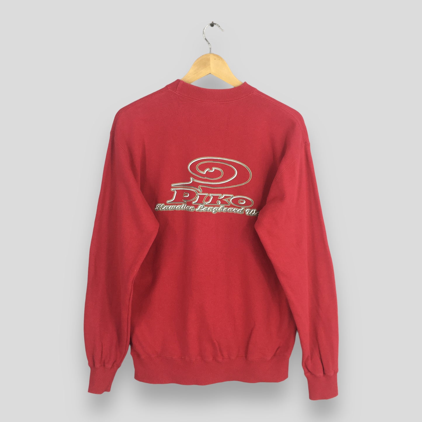 Piko Longboard Surfing Red Sweatshirt Medium