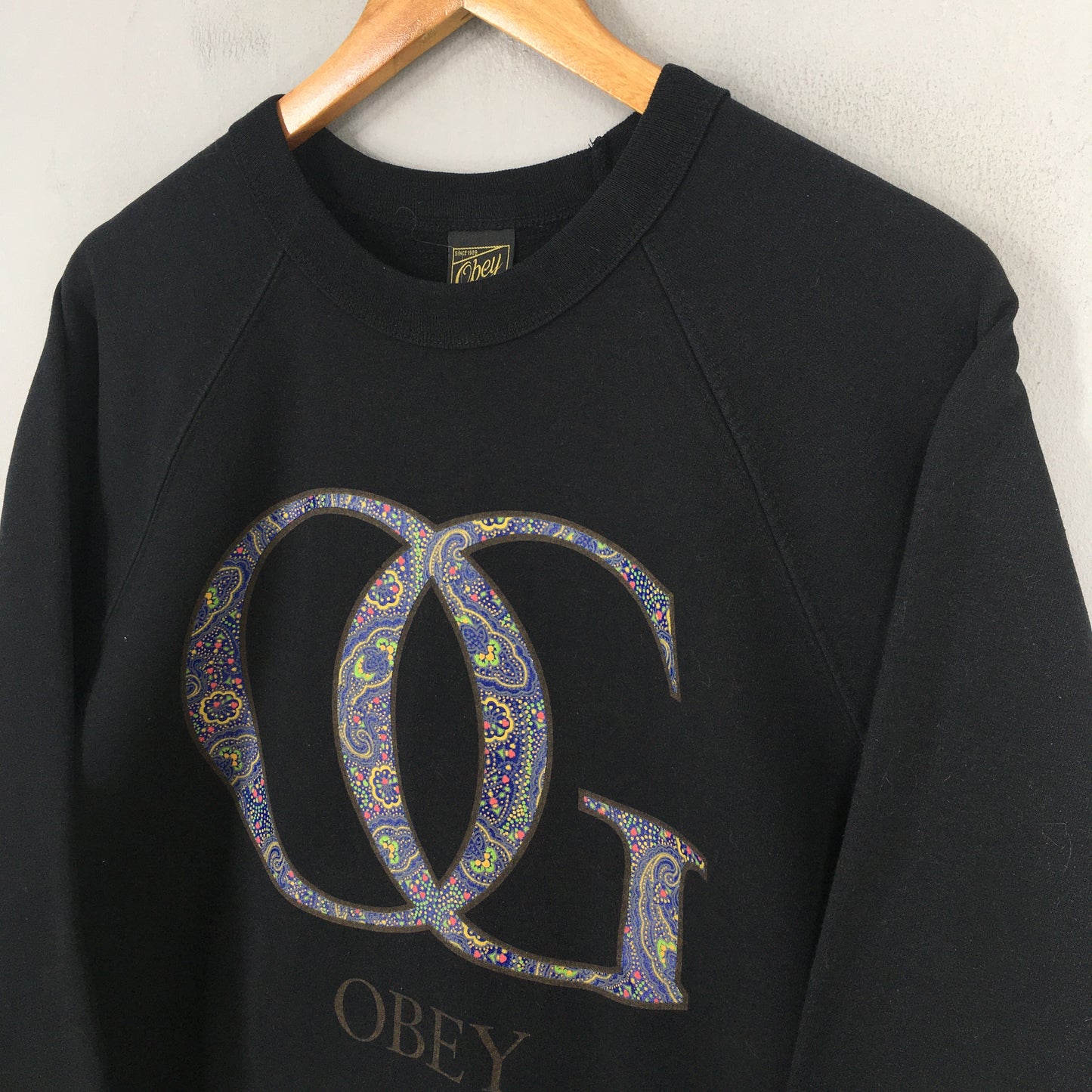 Obey Worldwide OG Logo Black Sweatshirt Medium