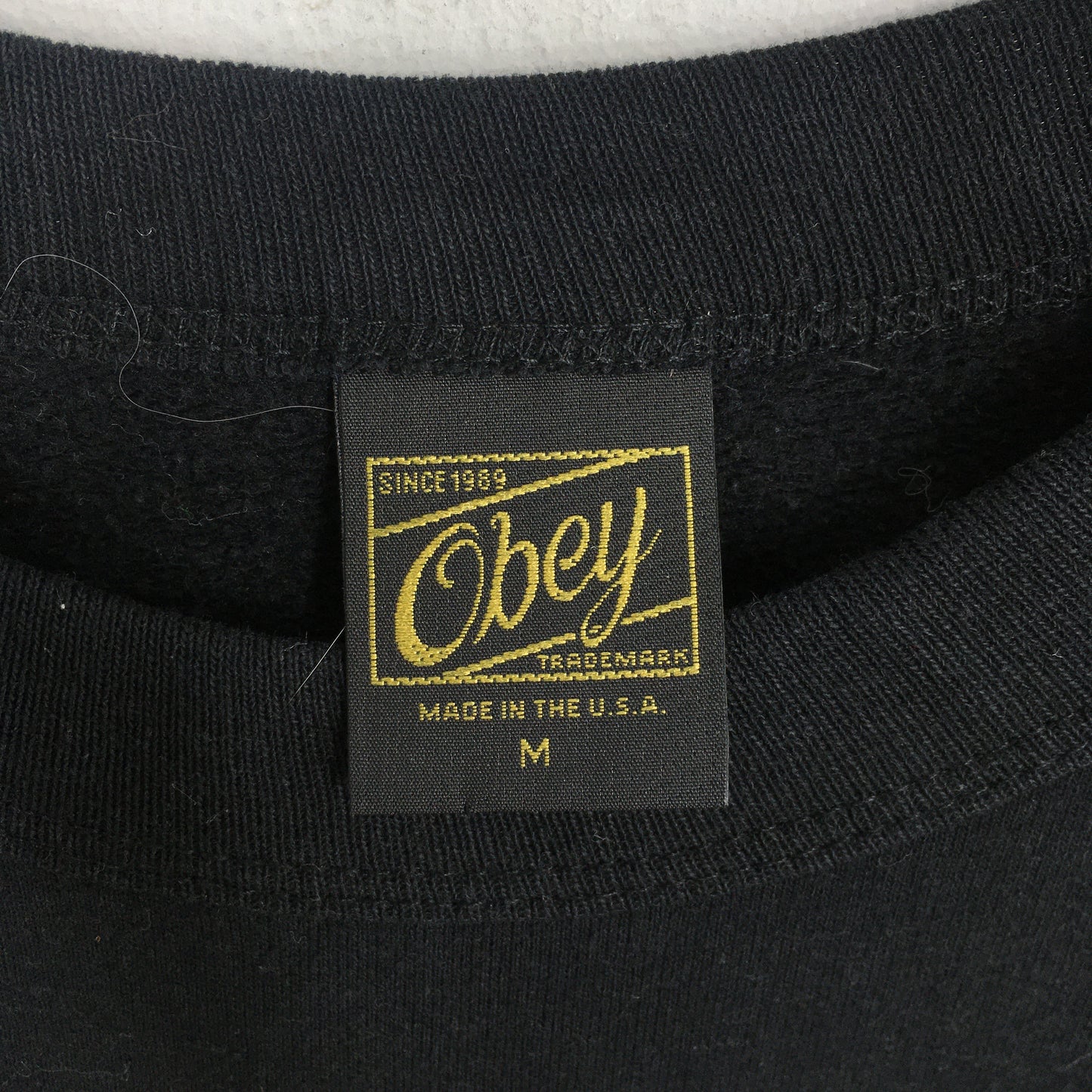 Obey Worldwide OG Logo Black Sweatshirt Medium