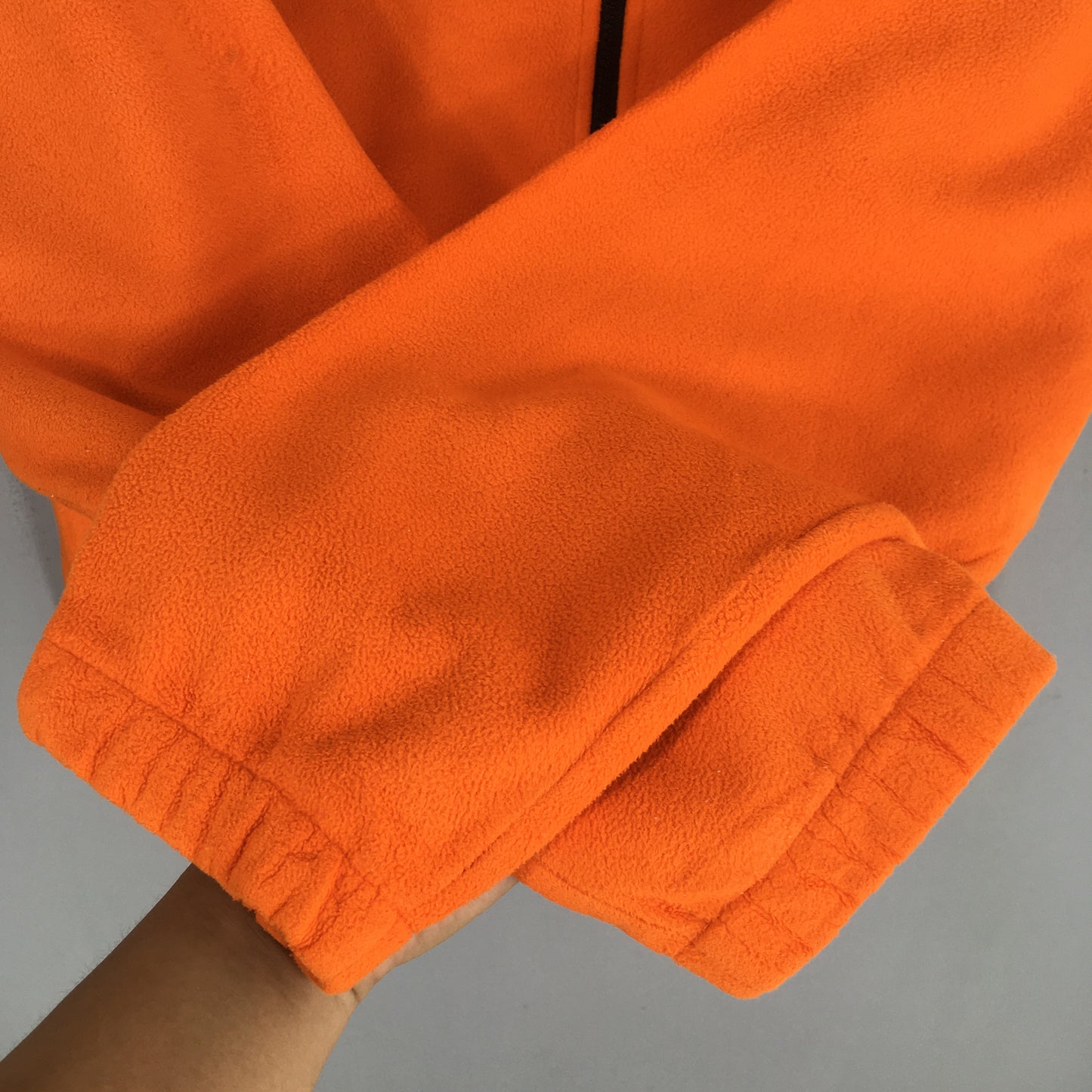 Nike Fleece Orange Zipper Sweatshirt Medium