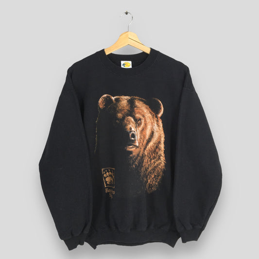 Grizzly Bear Black Sweatshirt Medium