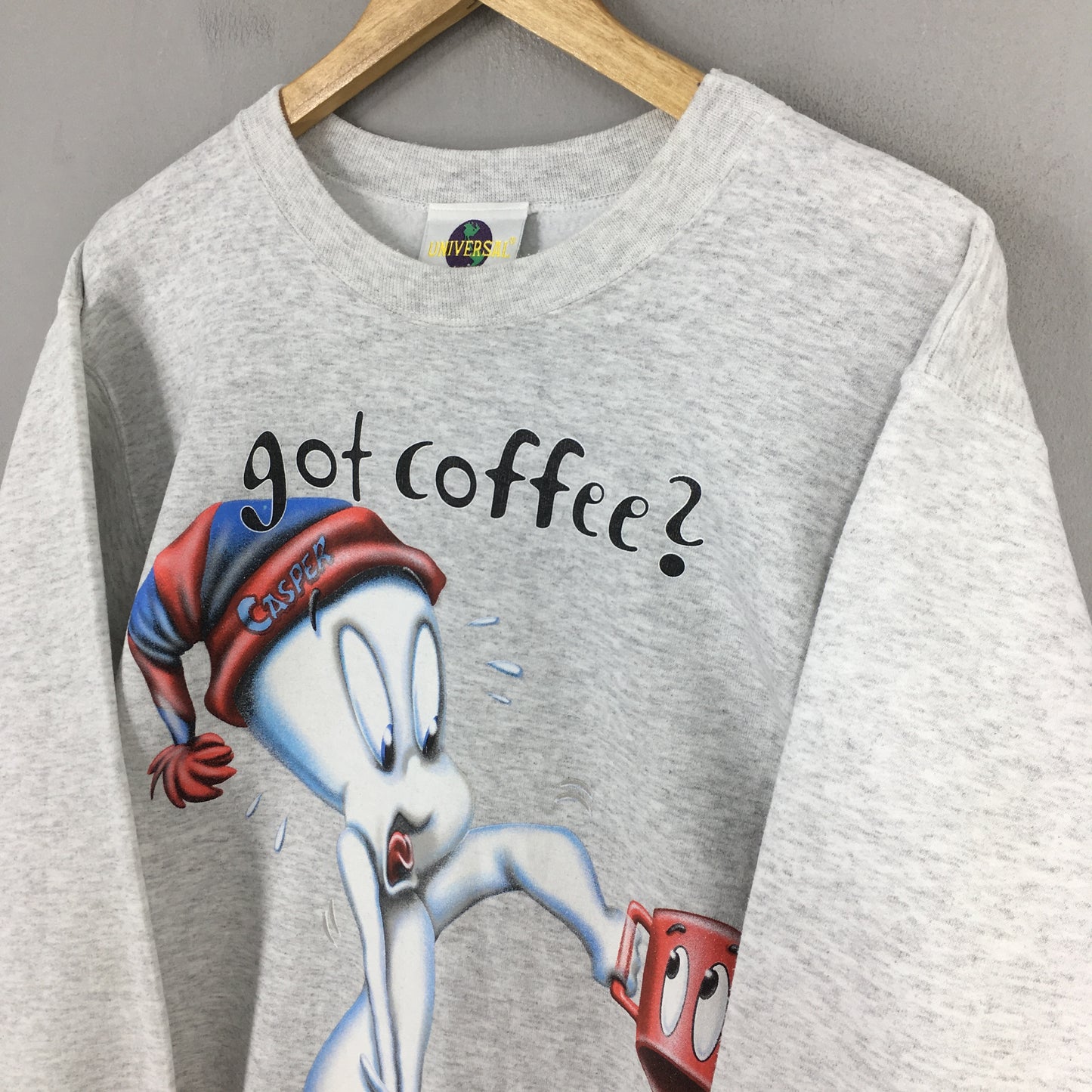 Casper Ghost Got Coffee Sweatshirt Small