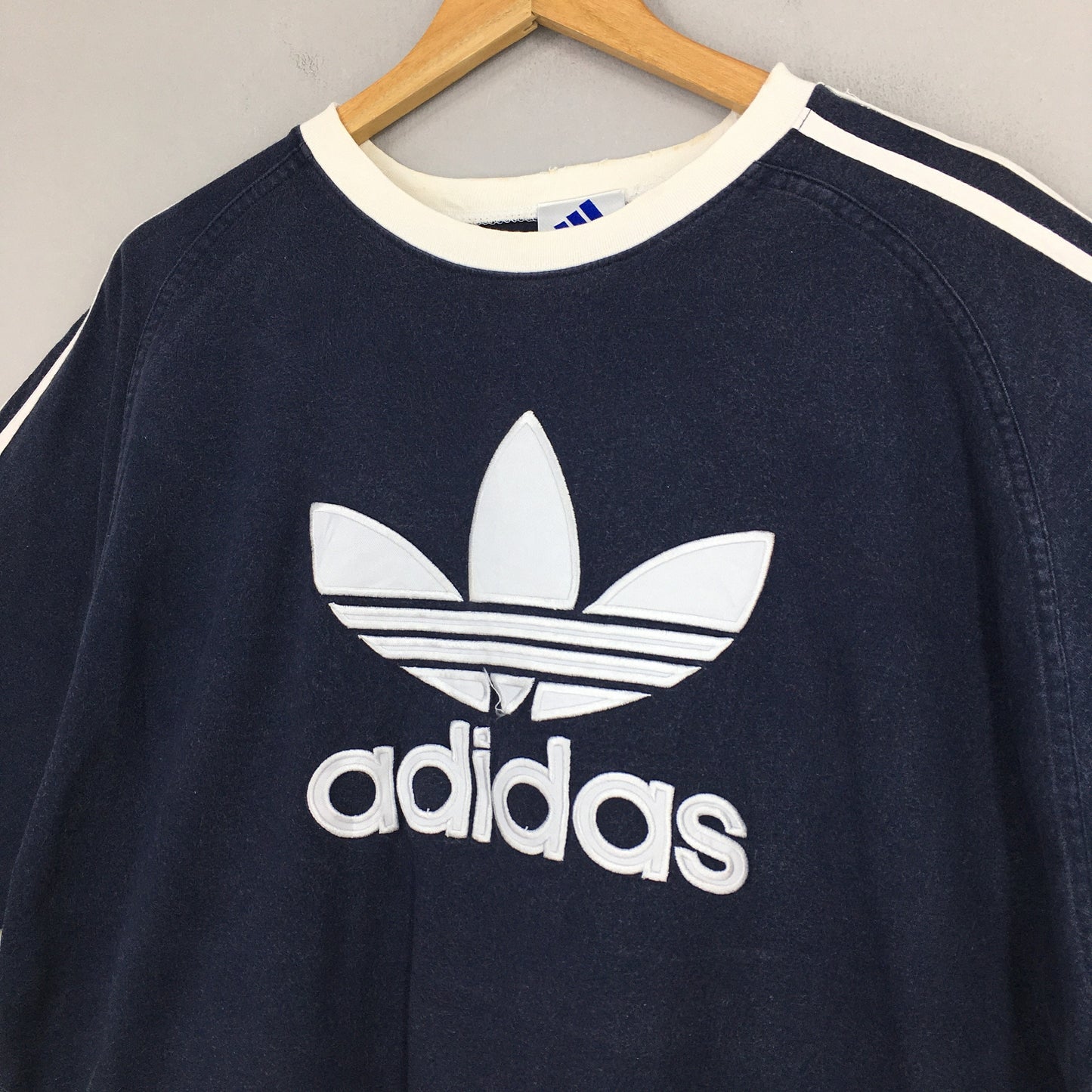 Adidas Trefoil Blue T shirt Large