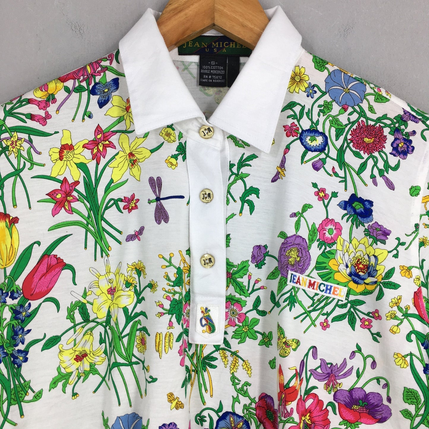 Jean Michel Floral Buttons Shirt Small