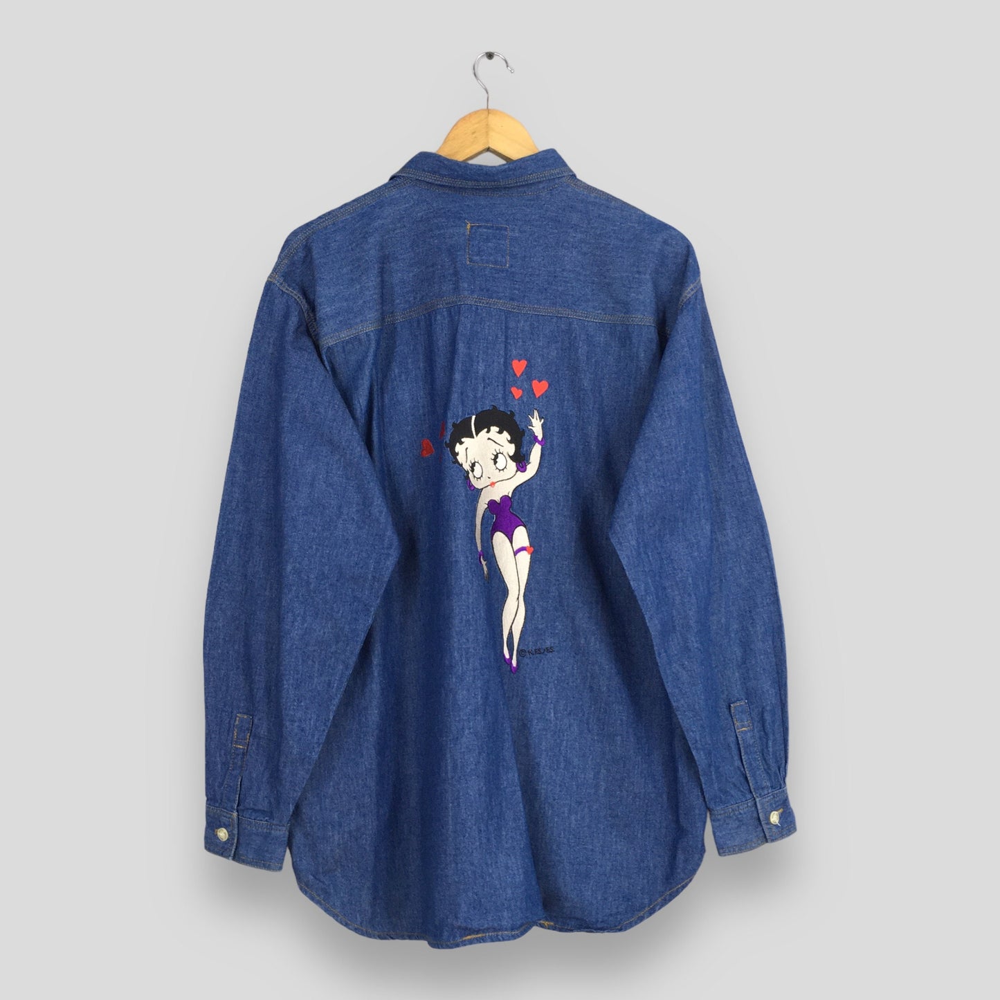 Betty Boop Denim Oxfords Shirt Medium