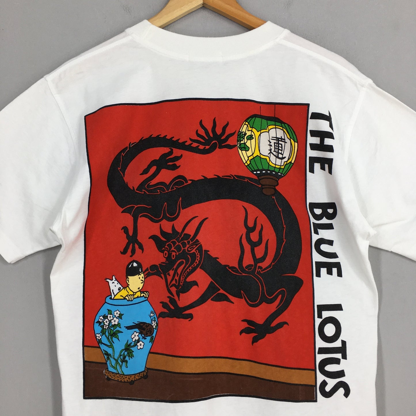 The Adventures of Tintin The Blue Lotus Cartoon T shirt Small