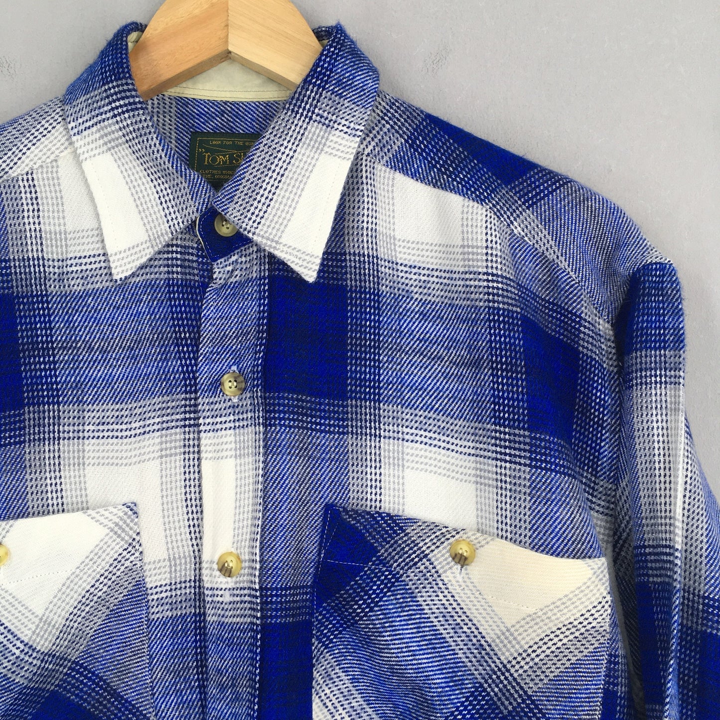 Plaid Shadow Tartan Checkered Flannel Shirt Medium