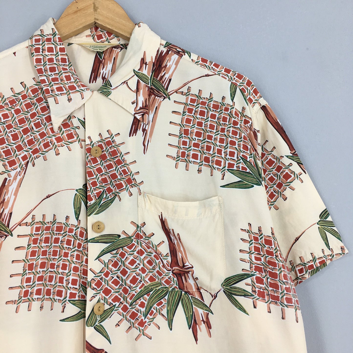 Edwin Hawaiian Aloha Bamboo Rayon Shirt XLarge