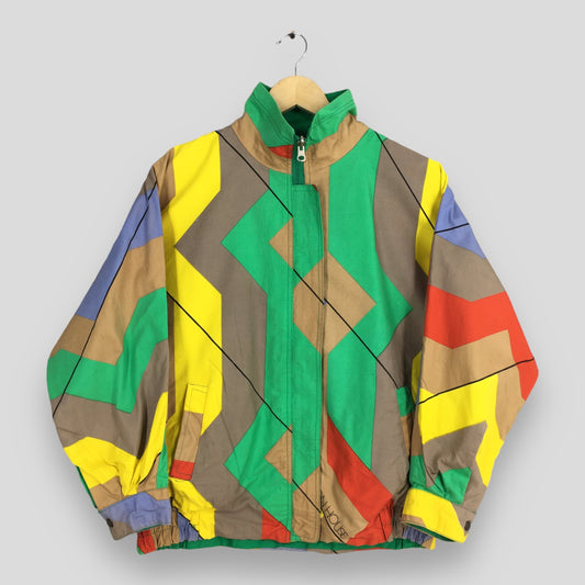 Retro Abstract Multicolor Jacket Mens Large