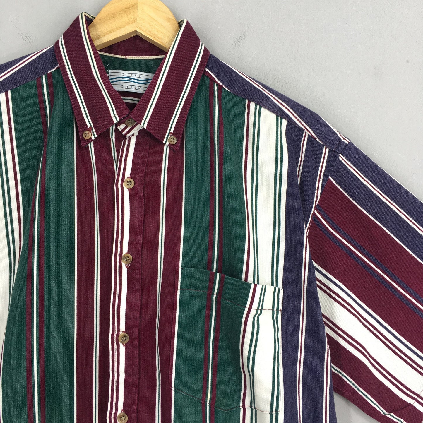 Multicolor Stripes Flannel Shirt Large