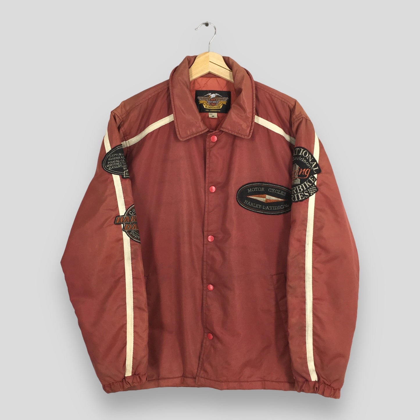 Harley Davidson Motorcycles Burgundy Jacket Medium