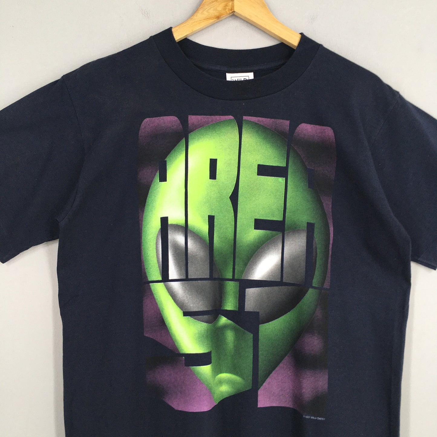 Alien Head Area 51 Black T shirt Medium