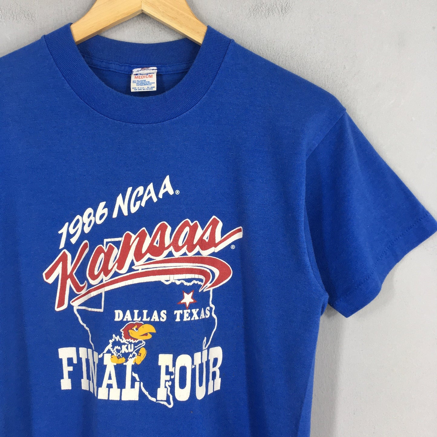 Vintage 80s University of Kansas Jayhawks Tshirt Medium