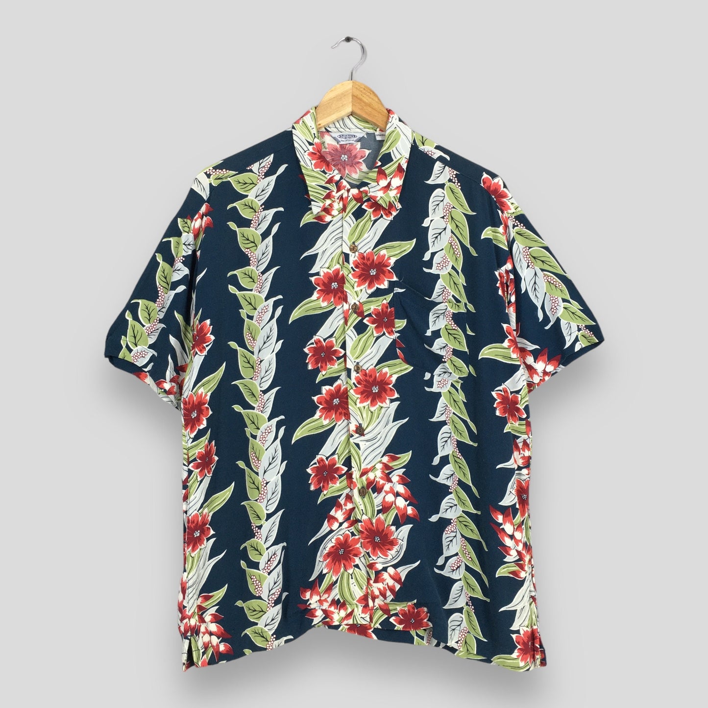 Vintage 80s Hawaii Aloha Flower Shirt Medium