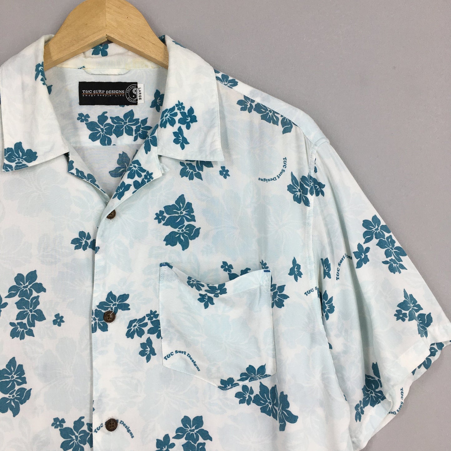 Vintage Esprit Hawaiian Abstract Graphic Cotton Shirt Large