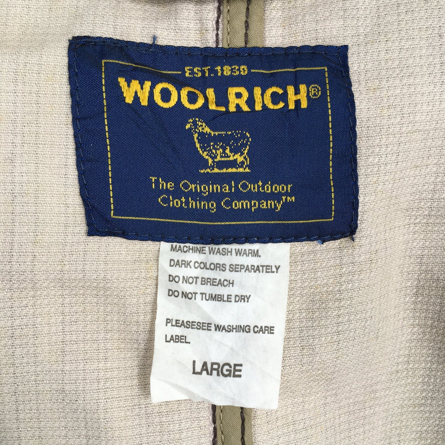 Woolrich Stripes Beige Jacket Large