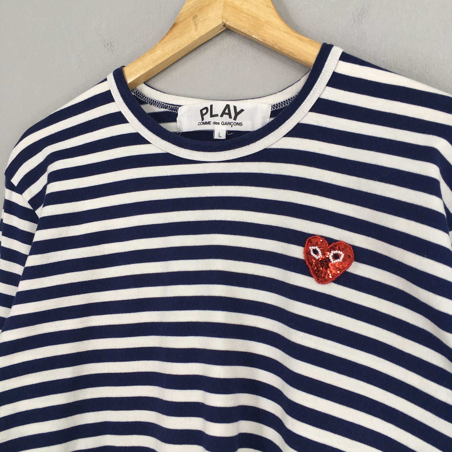 Comme Des Garcons Play Stripes T shirt Large