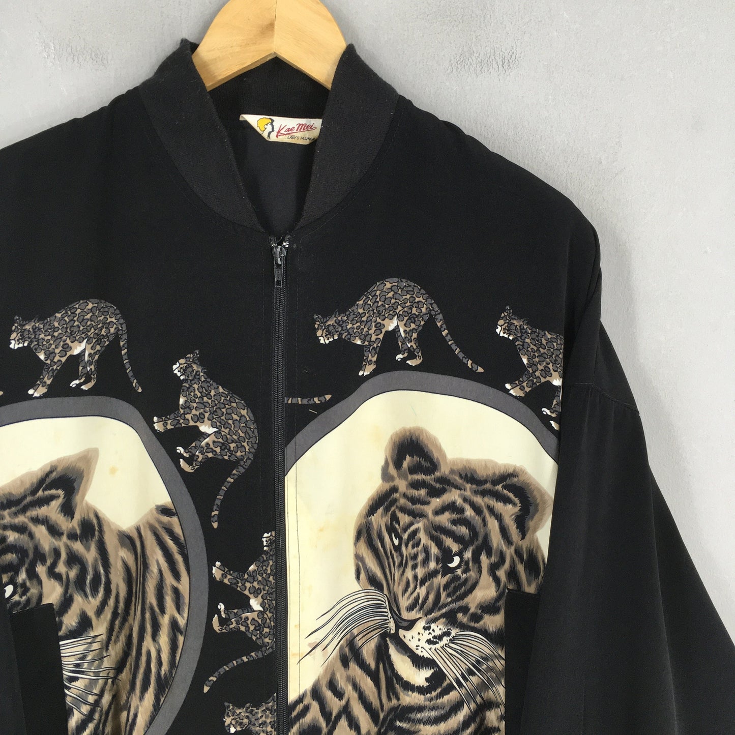 Bomber Baroque Tiger Overprint Jacket XLarge