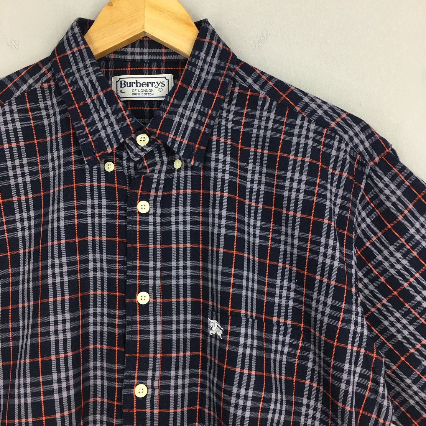 Burberrys Nova Check Blue Shirt Medium