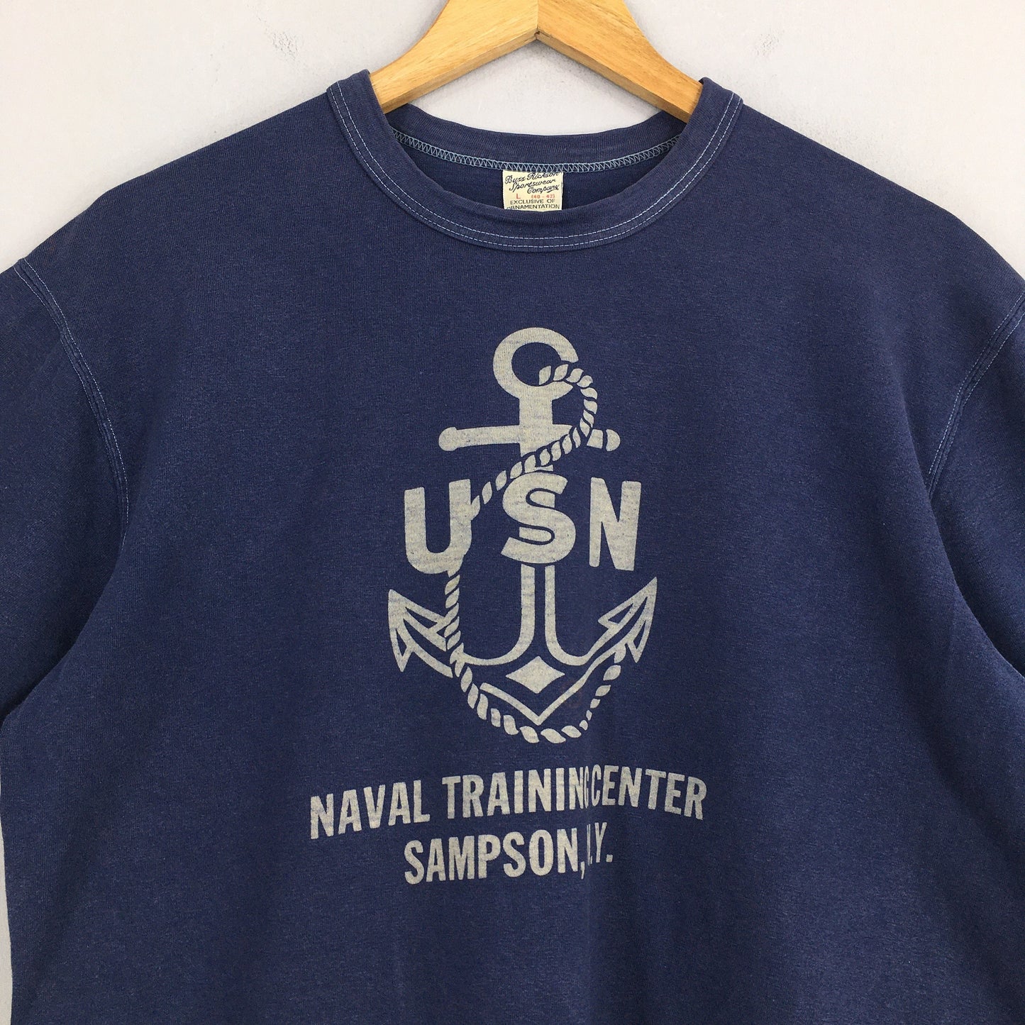 Buzz Rickson Usn Blue T shirt Large