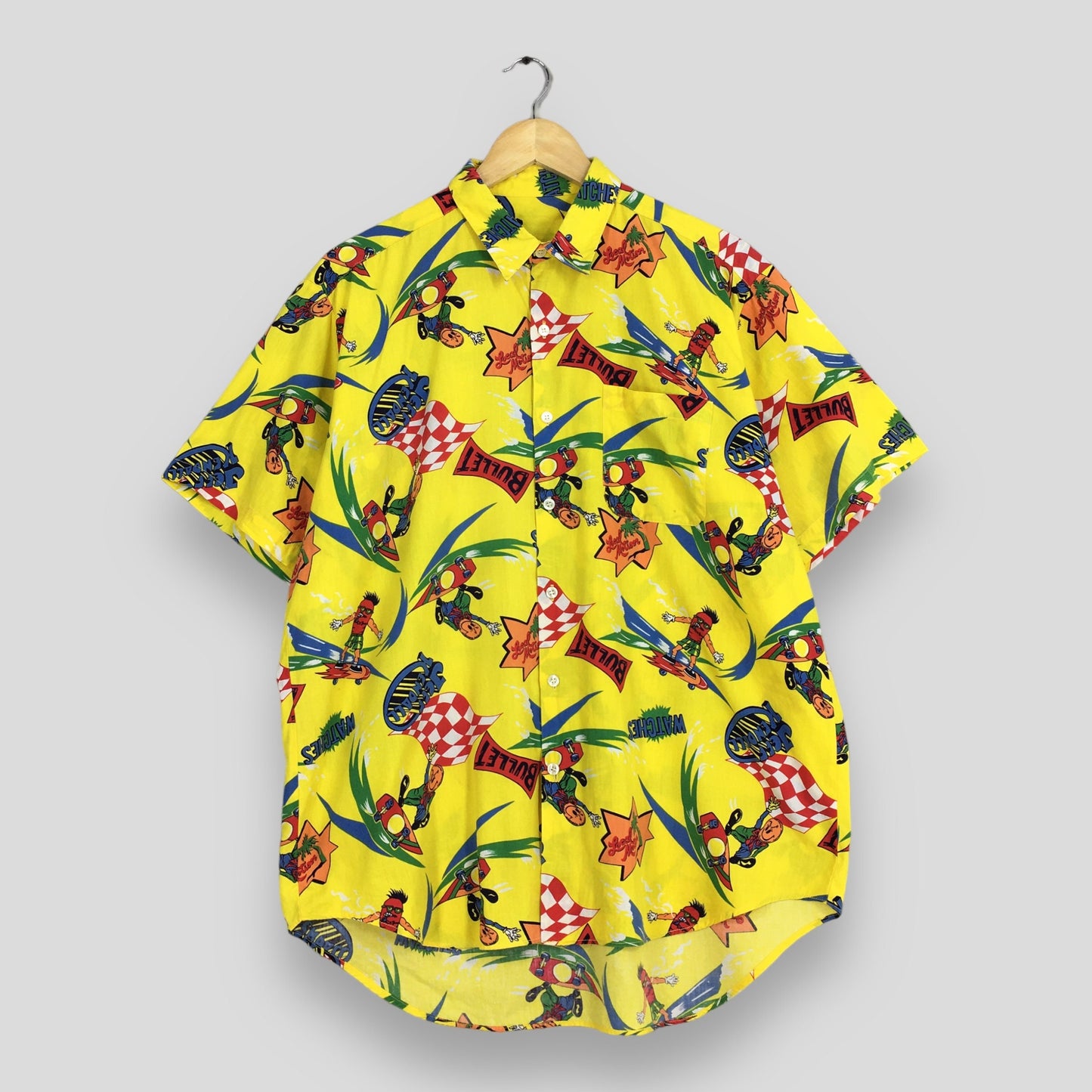 Jeff Kendall Bullet Skateboarding Aloha Shirt XLarge