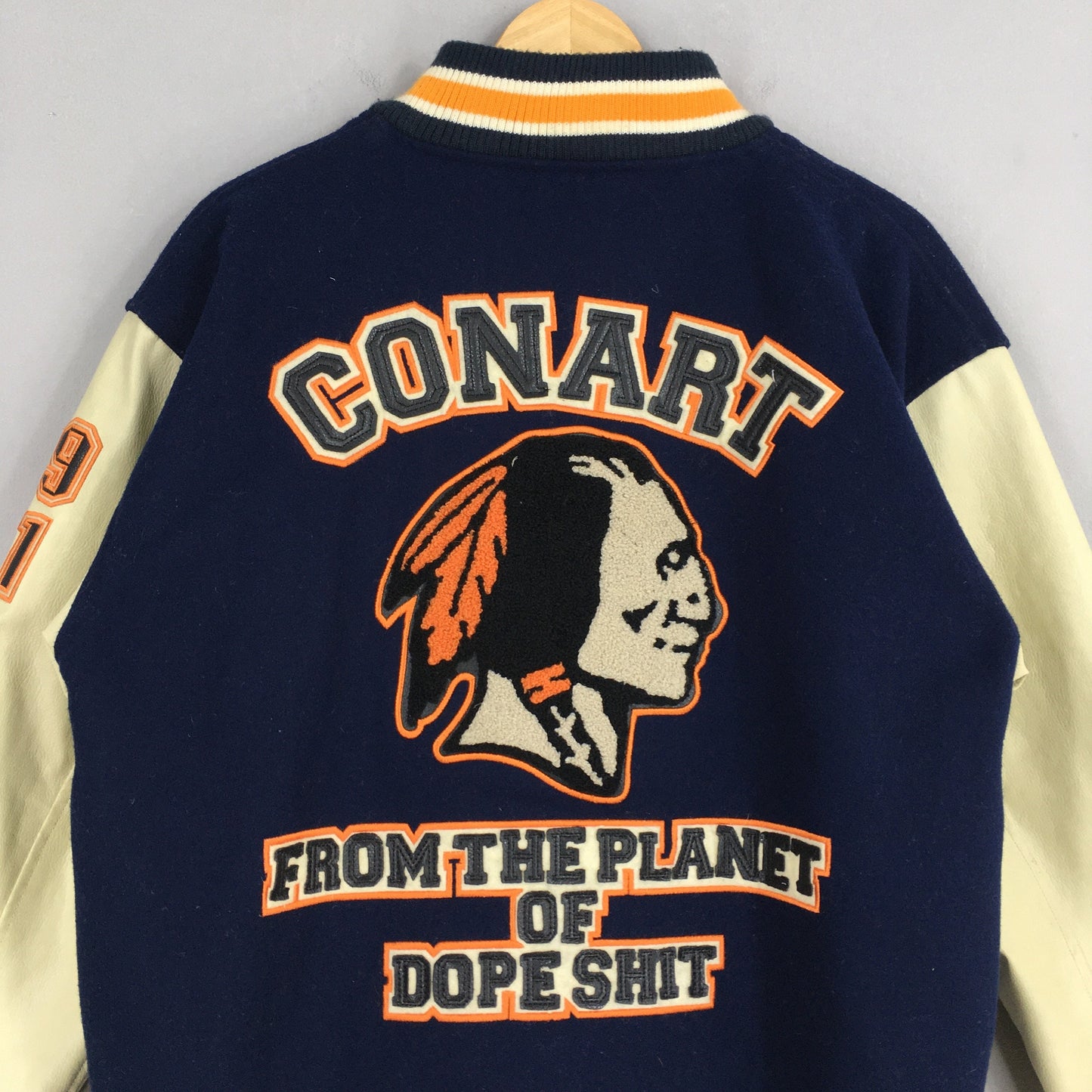 Conart Native Varsity Leather Jacket Medium