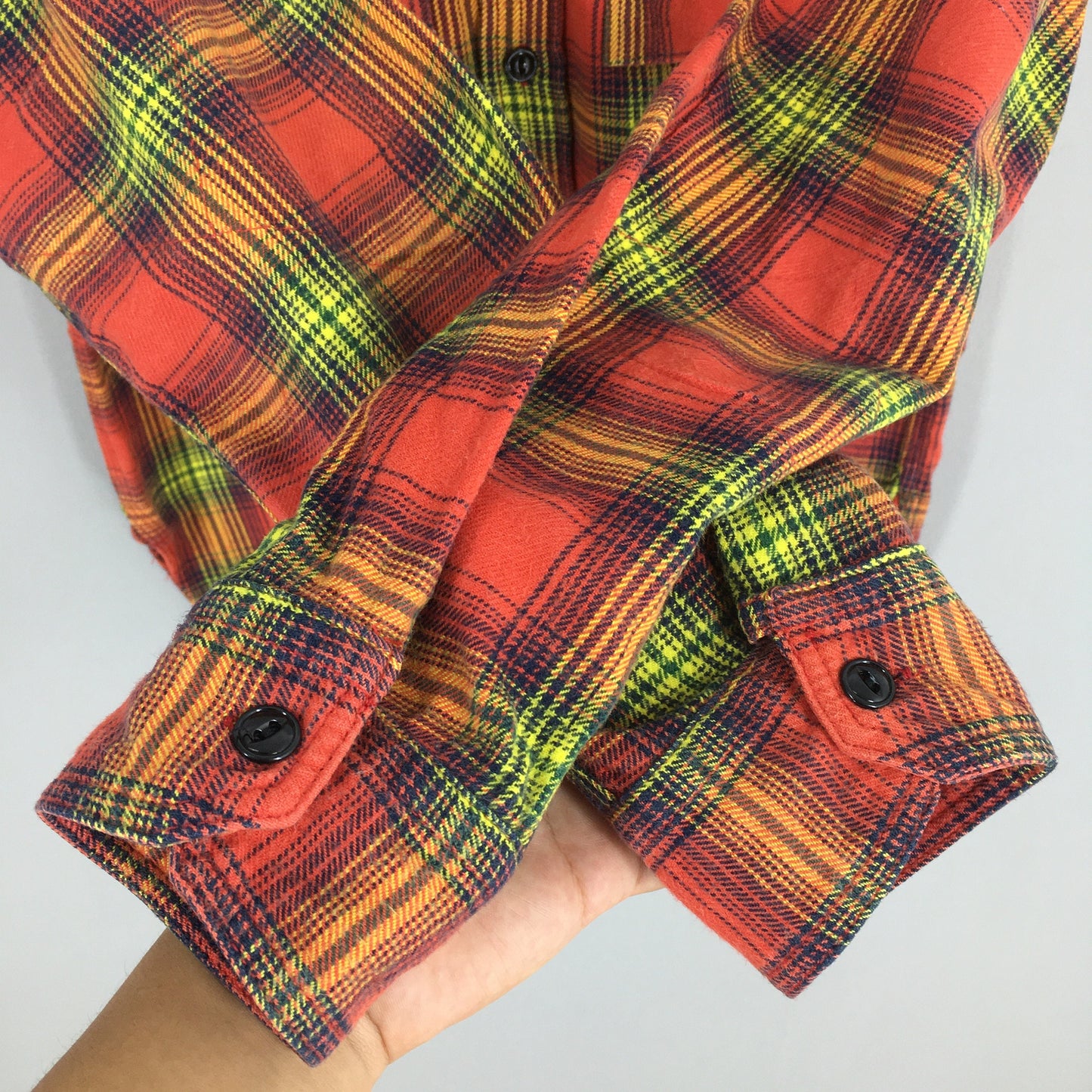 Engineered Garments Japan Plaid Shadow Flannel Shirt Small