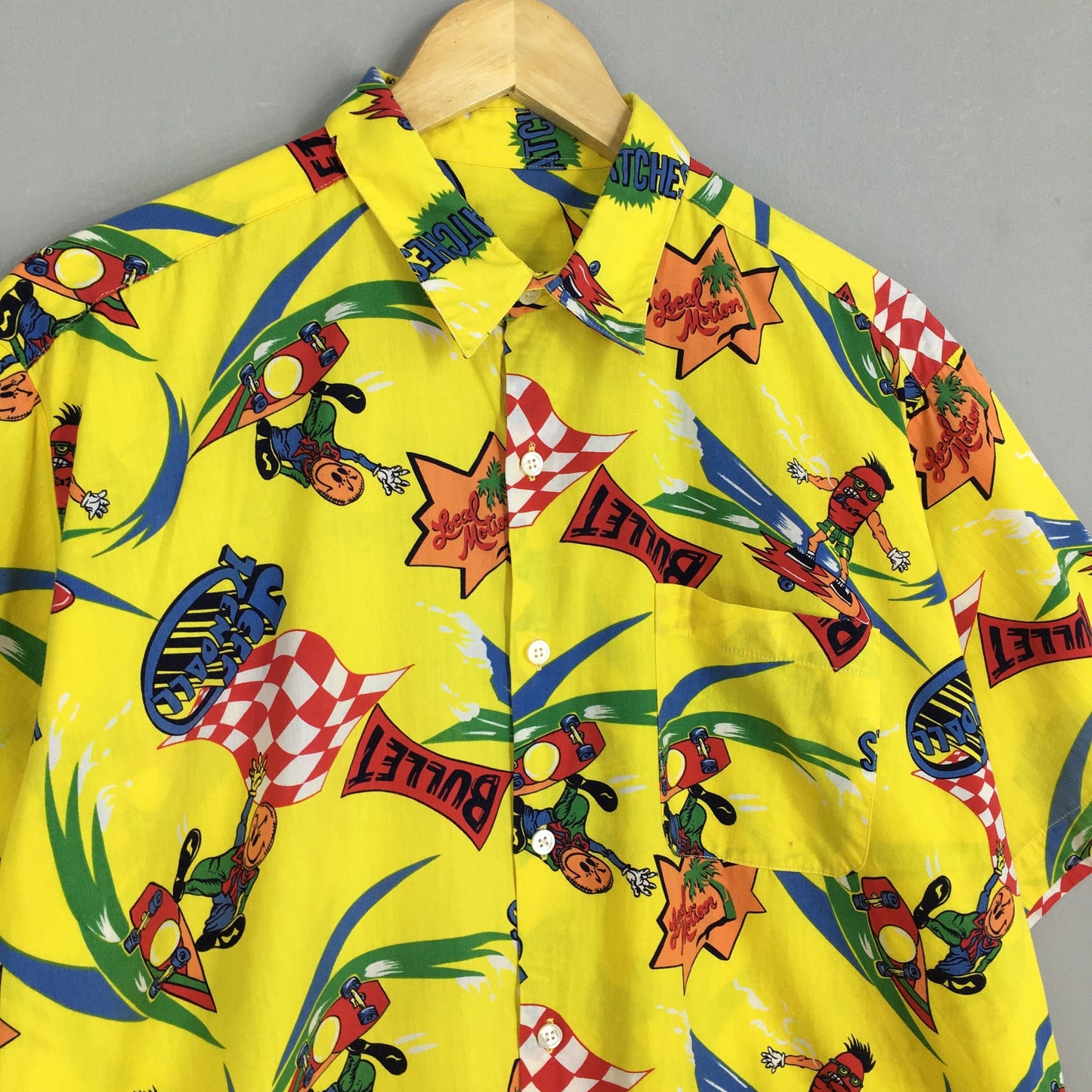 Jeff Kendall Bullet Skateboarding Aloha Shirt XLarge