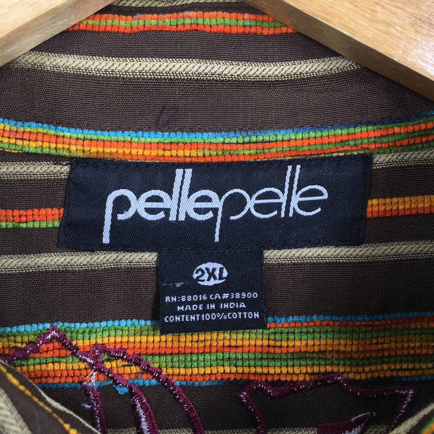 Pelle Pelle Multicolor Stripes Flannel Shirt XXLarge