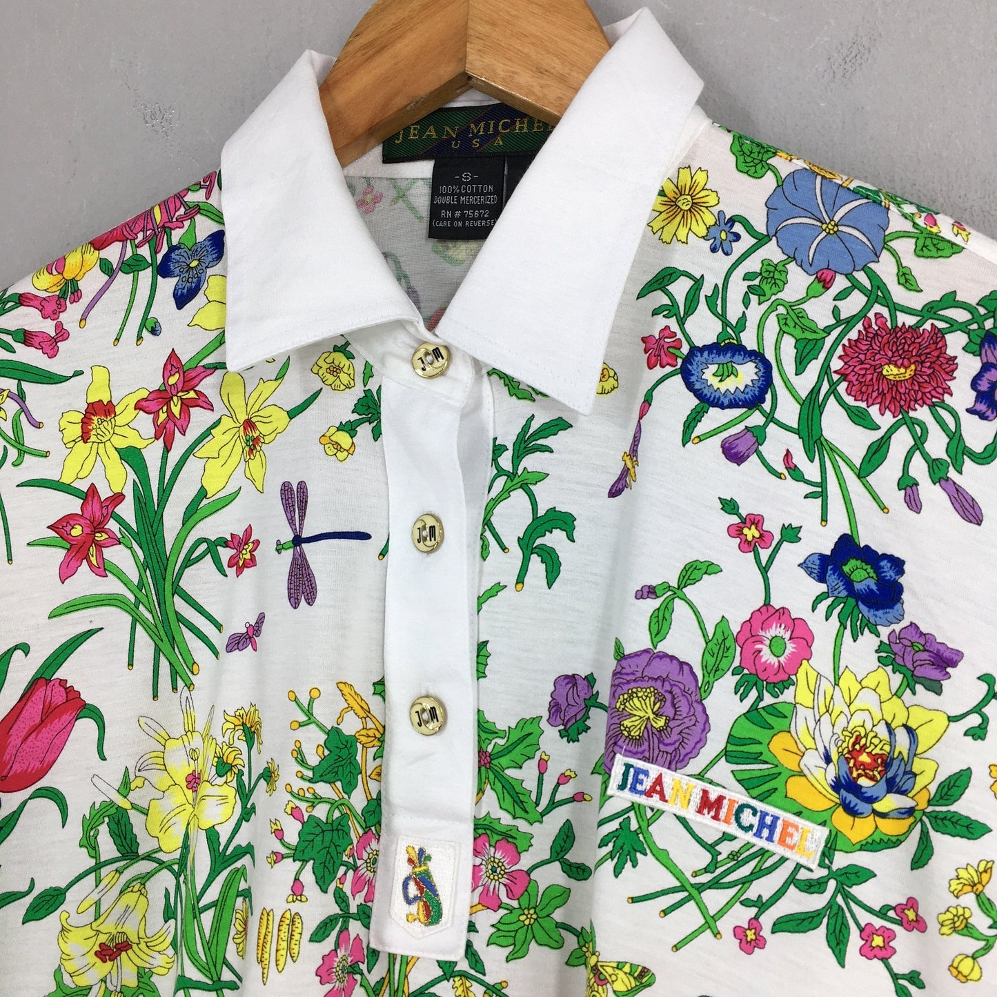 Jean Michel Floral Buttons Shirt Small