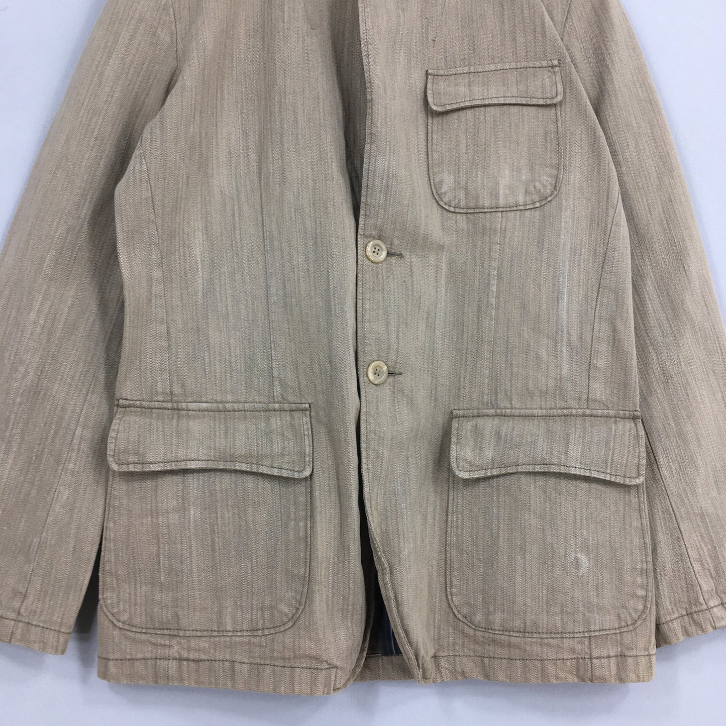 Herringbone Japanese Denim Workwear Jacket Large