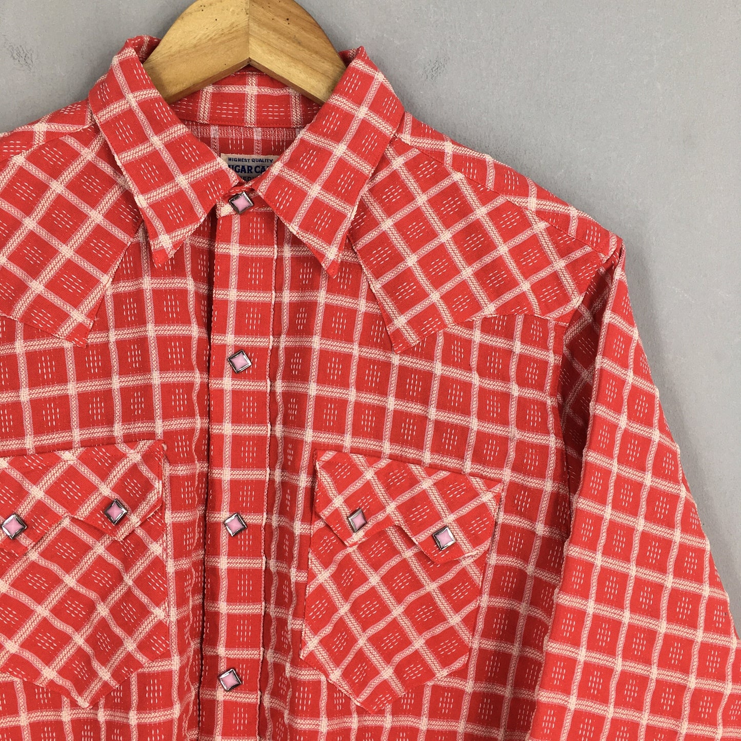 Sugar Cane Plaid Red Flannel Medium