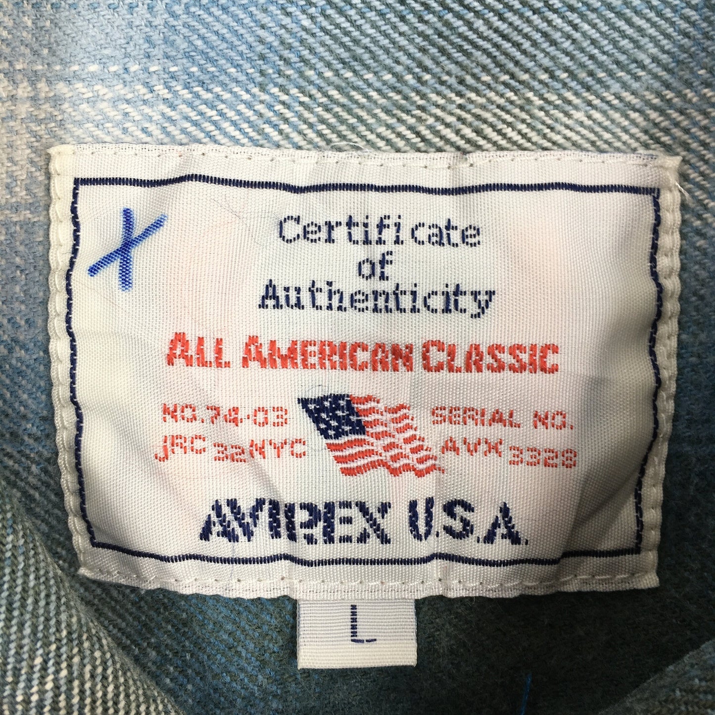 Avirex Usa Plaid Shadow Checkered Flannel Shirt Large