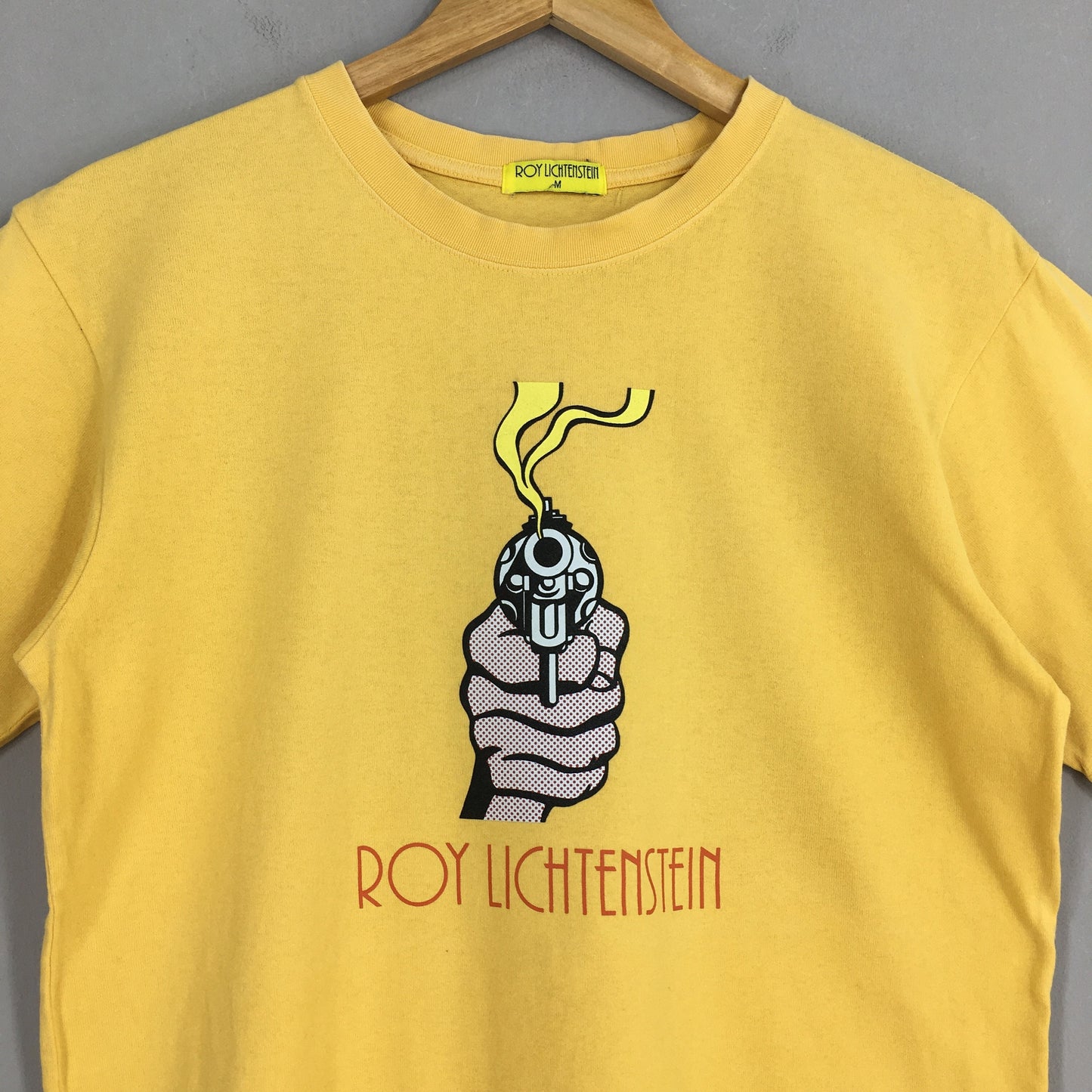 Roy Lichtenstein Gun In America Art T shirt Medium