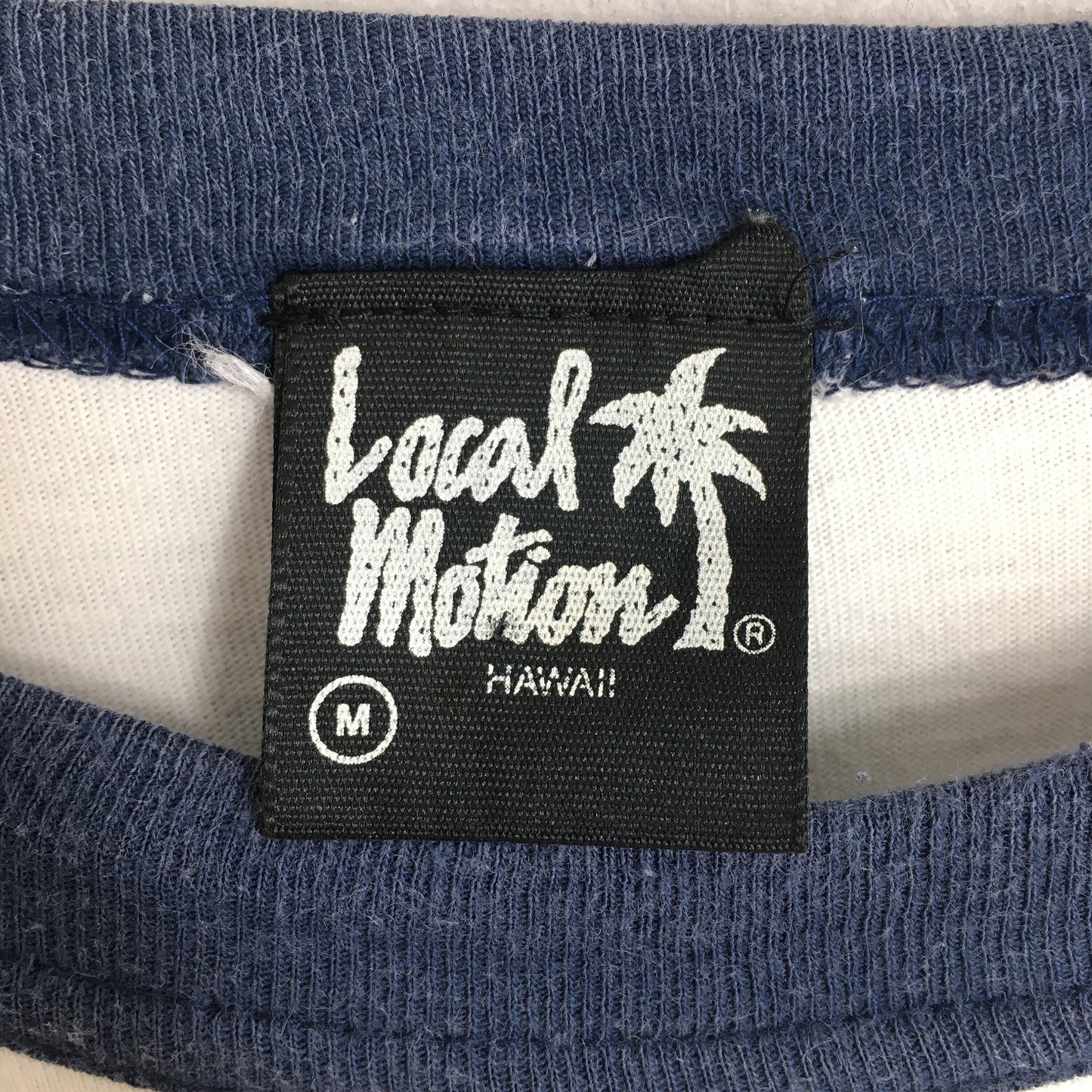 Local Motion Hawaii Surf White Ringer T shirt Medium