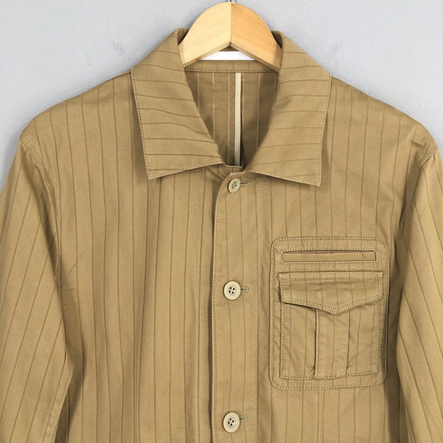 Striped Brown Labor Jacket Small