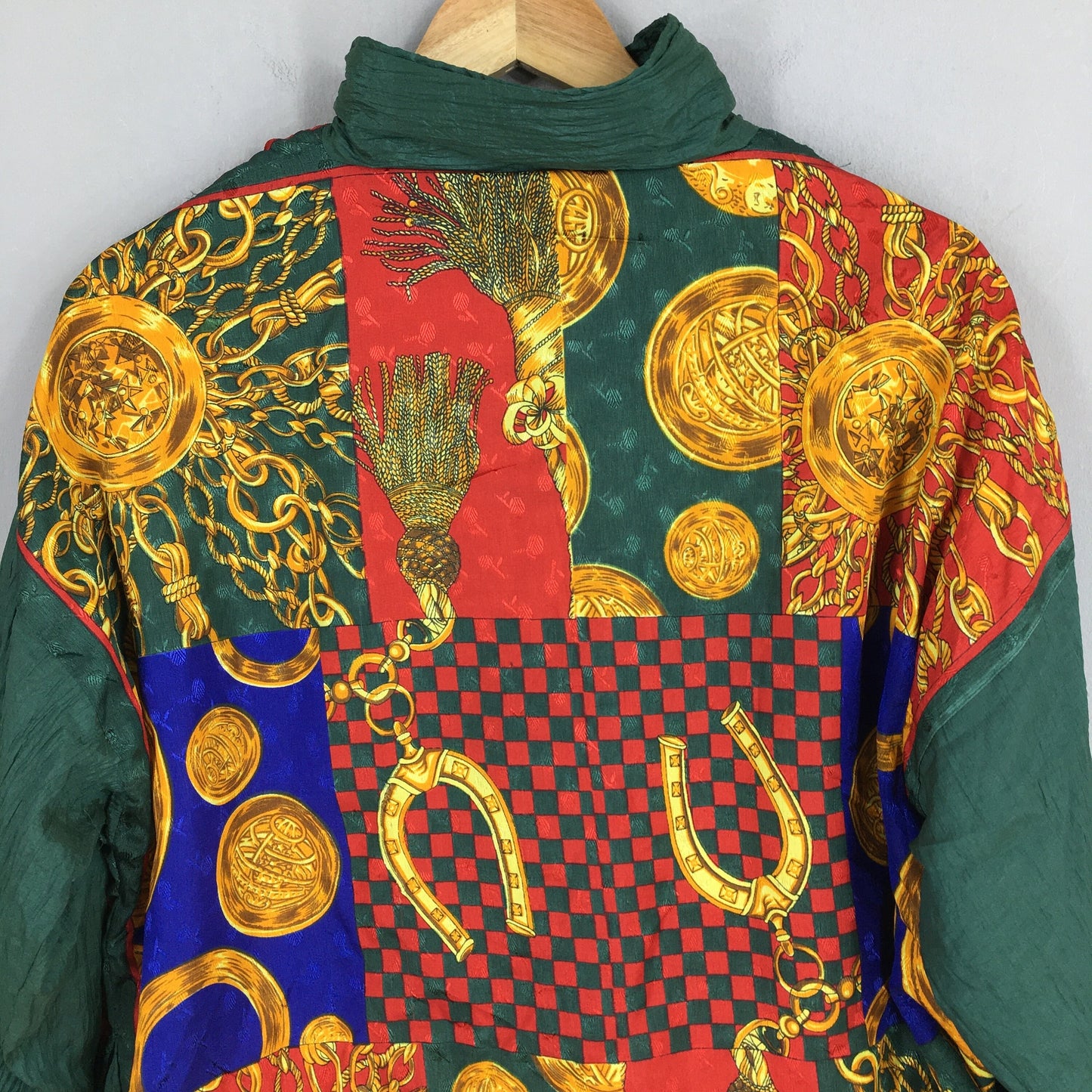 Gold Baroque Abstract Pattern Multicolor Jacket Large