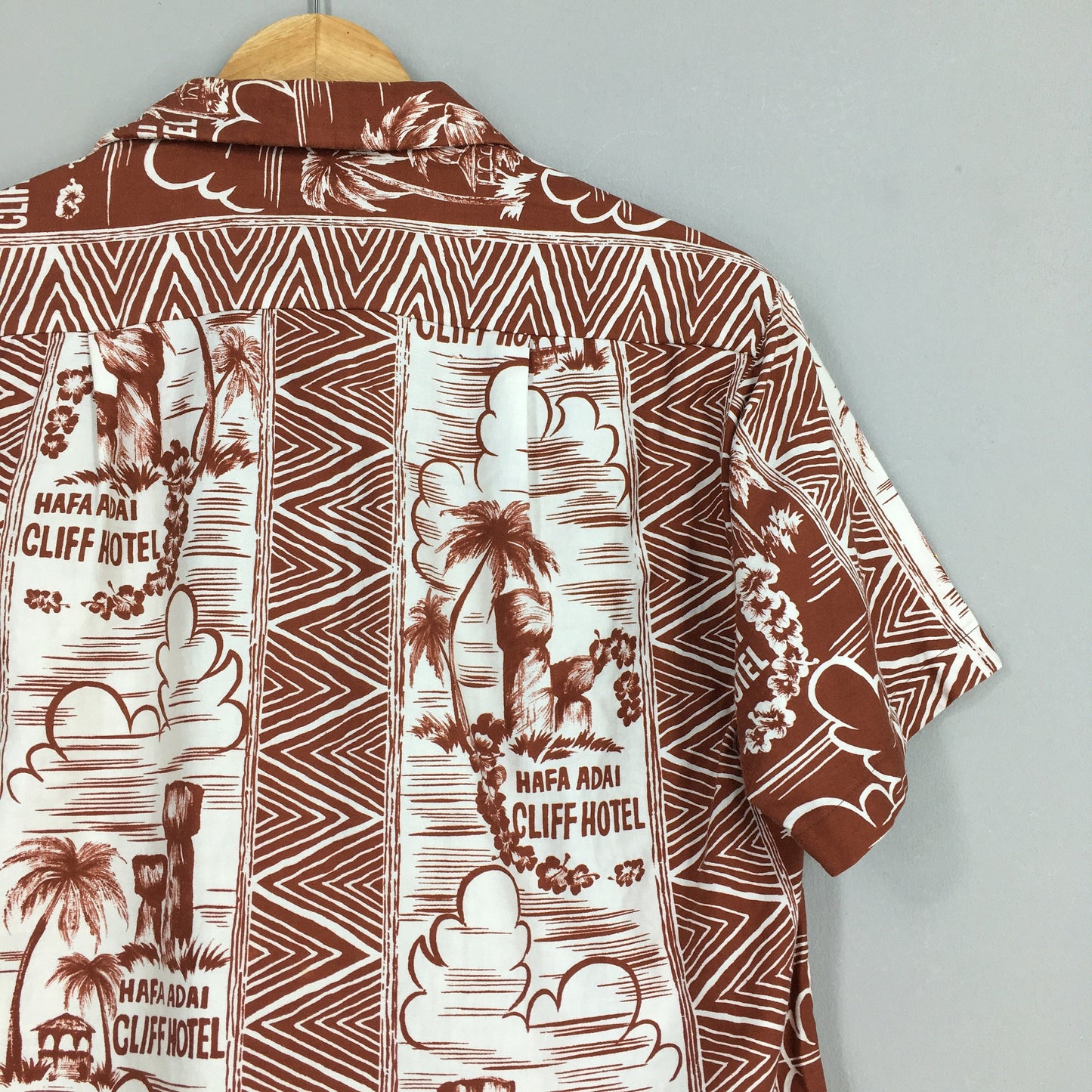 Vintage Hawaii Aloha Brown Shirts Medium