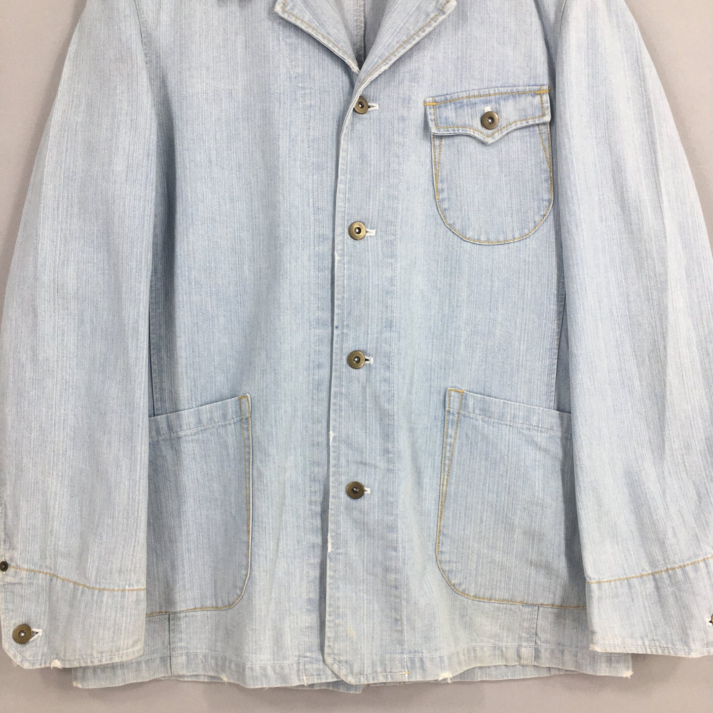 Workers Light Wash Blue Denim Jacket Large