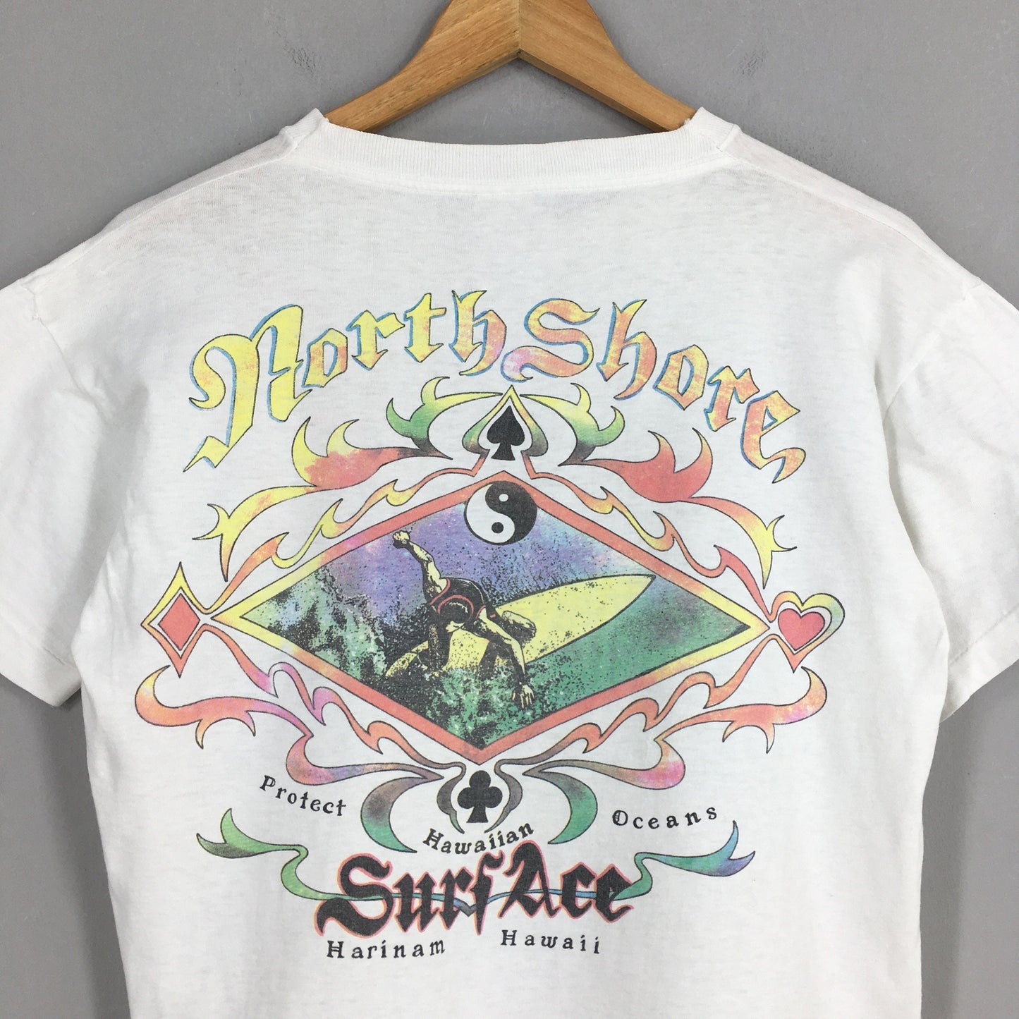 Hawaiian Surf White Tshirt Medium