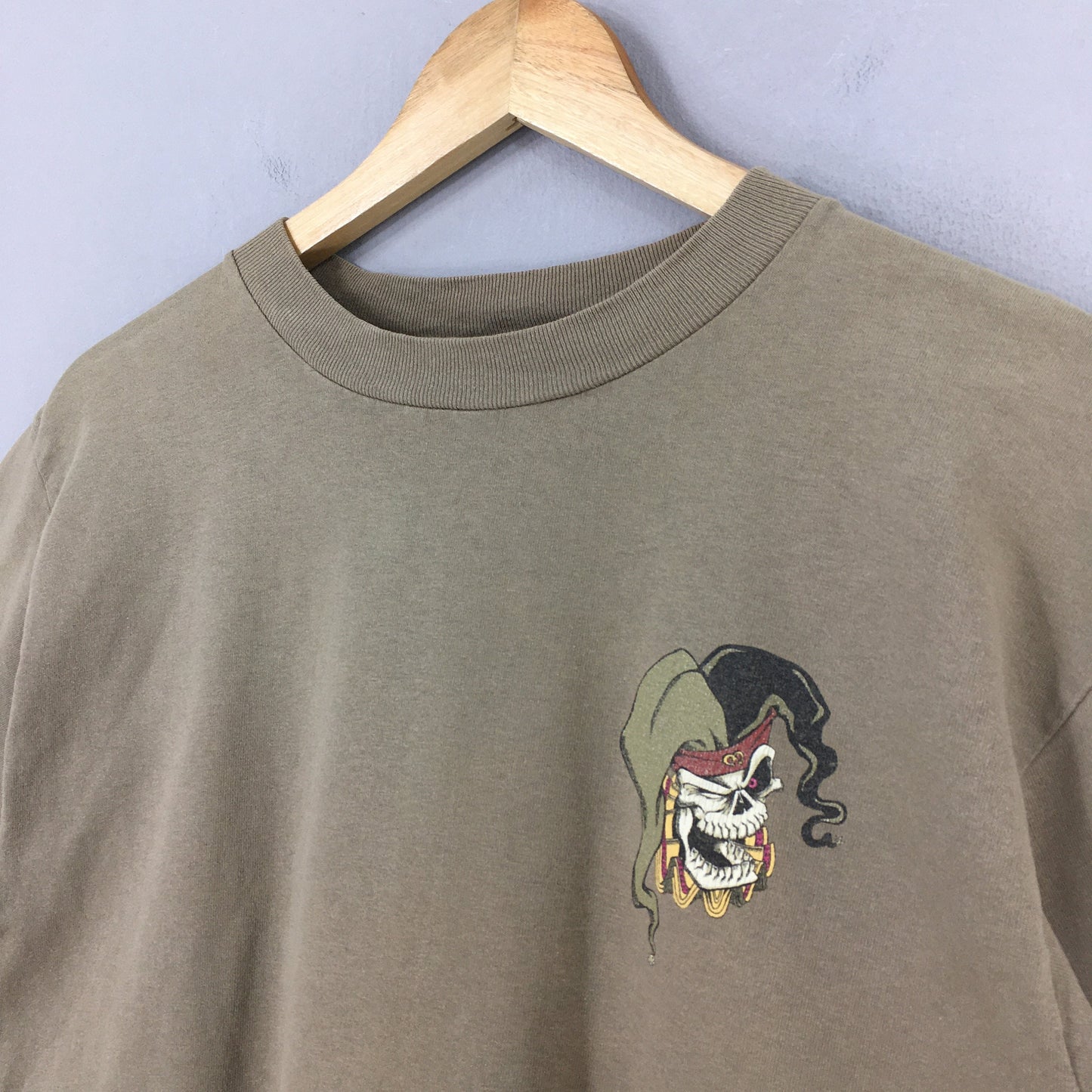 Bullhead Brown Creepy Skull Clown T shirt Medium